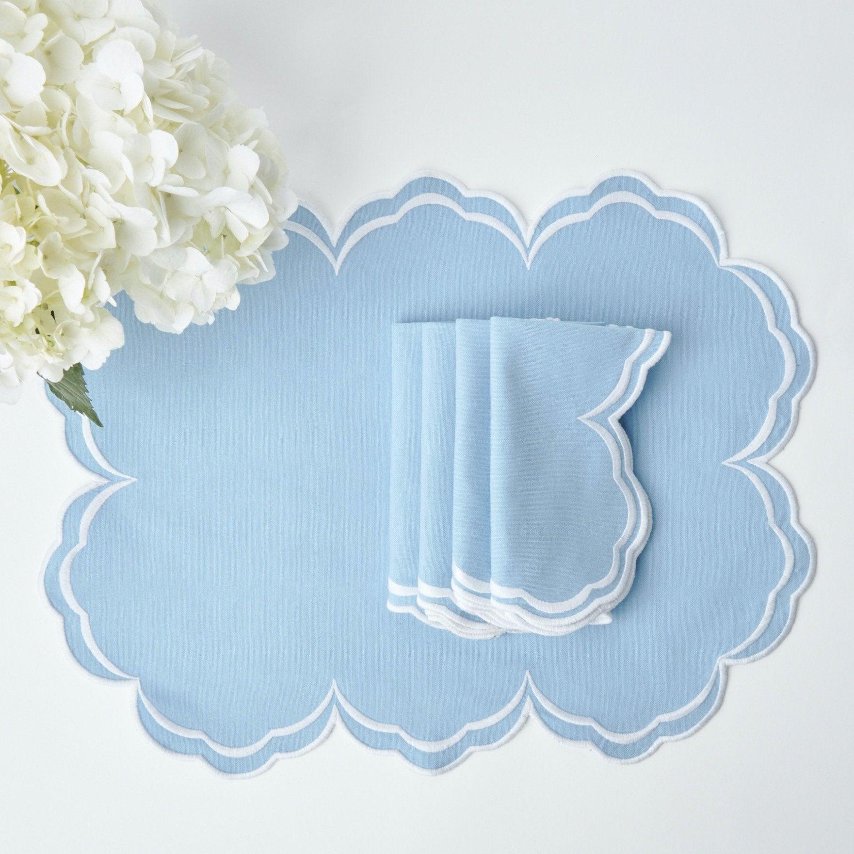 Serena Cornflower Blue Napkins (Set of 4) - Mrs. Alice