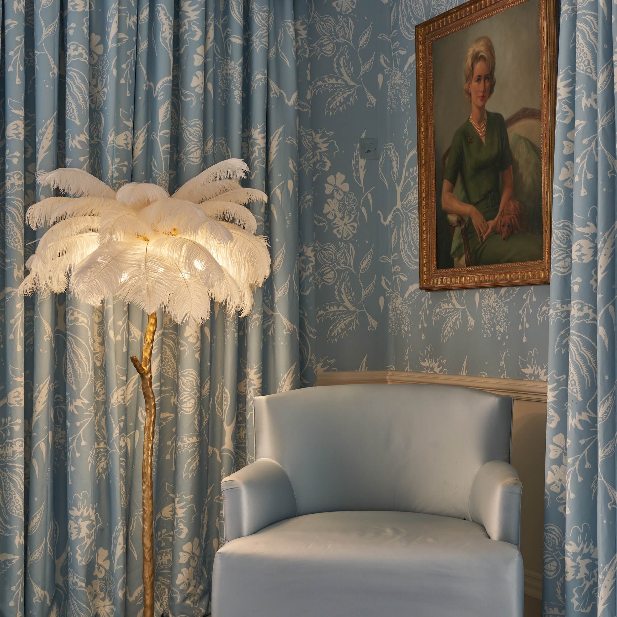 Marlene White Feather Floor Lamp