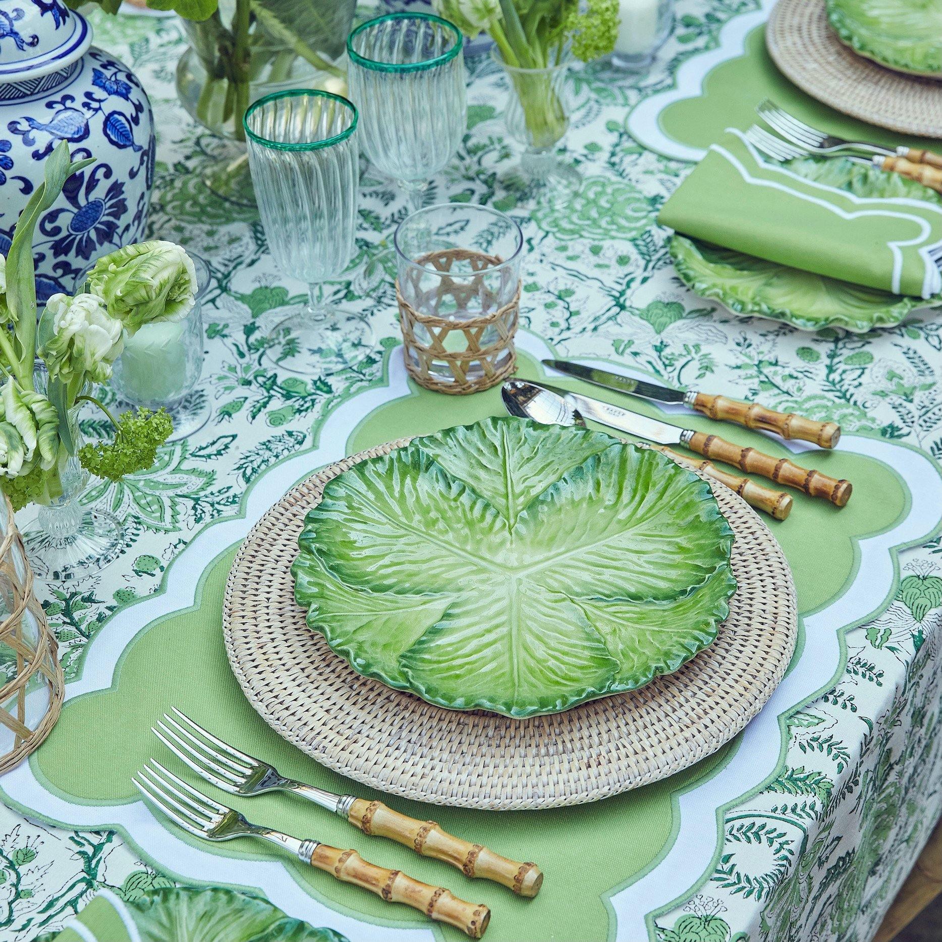 Serena Green Cabbage Dinner Plate