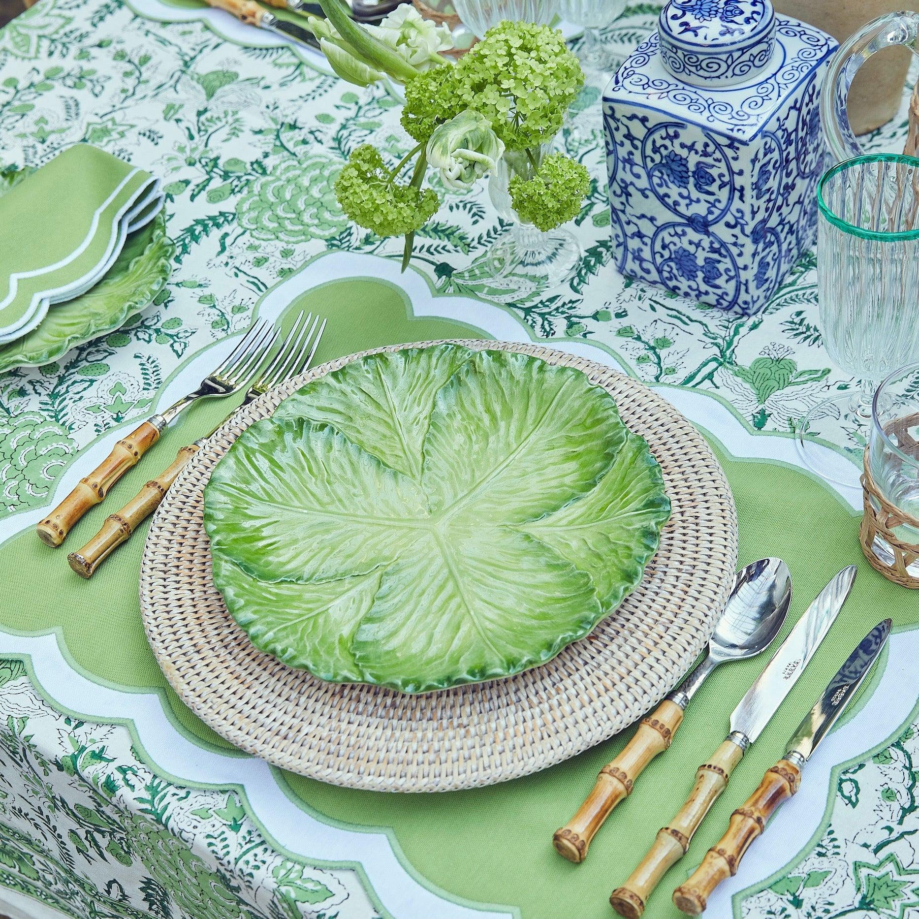 Serena Green Cabbage Dinner Plate