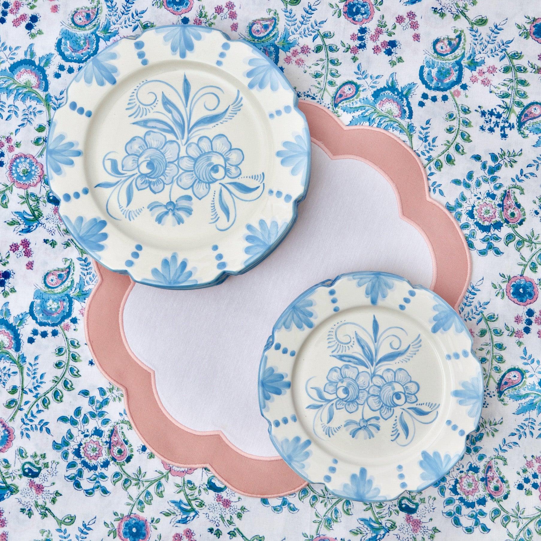 Seville Blue Gardênia Starter Plate (set of 4) - Mrs. Alice