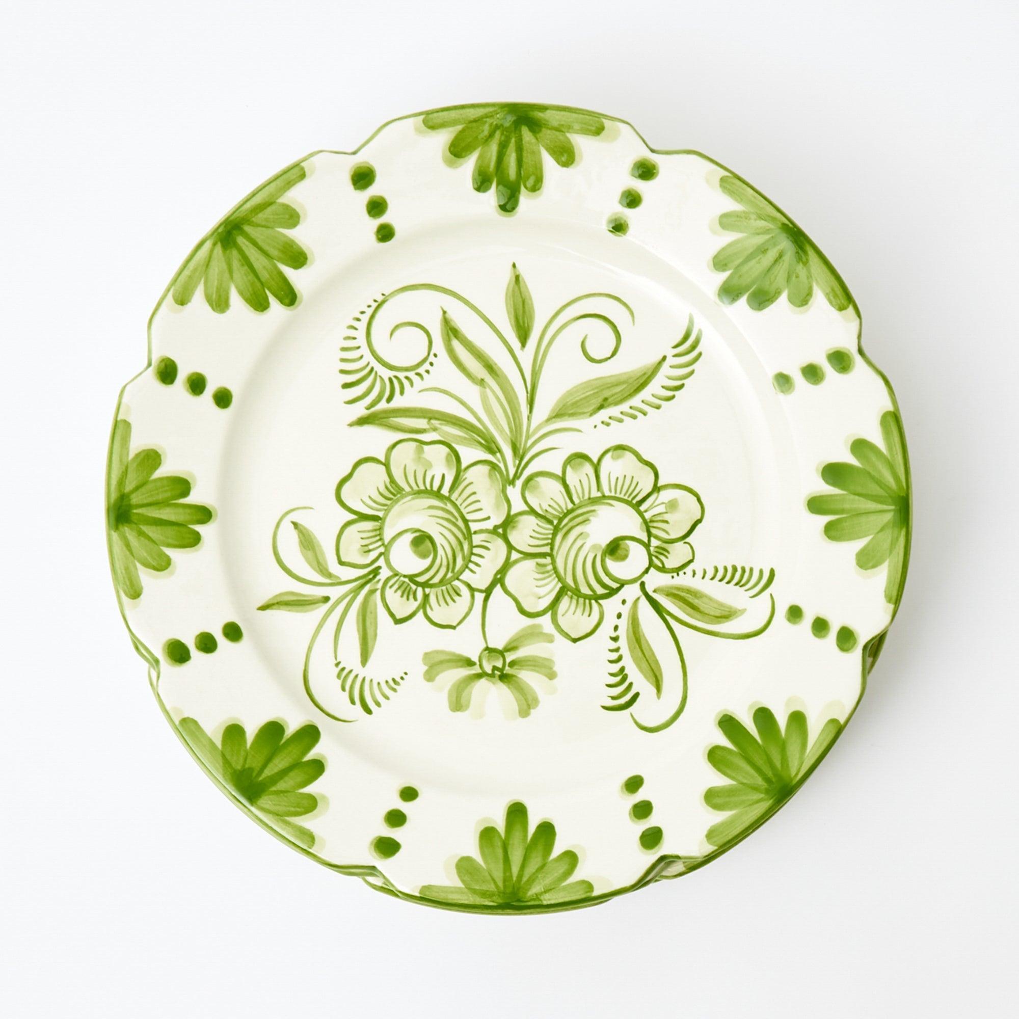 Seville Green Gardênia Dinner Plate - Mrs. Alice