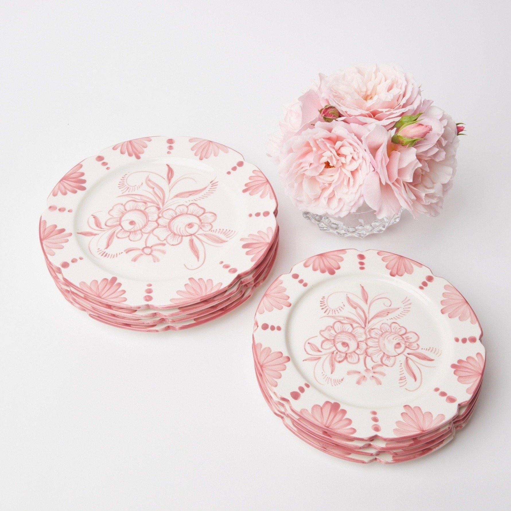 Seville Pink Gardênia Starter Plate (set of 4) - Mrs. Alice