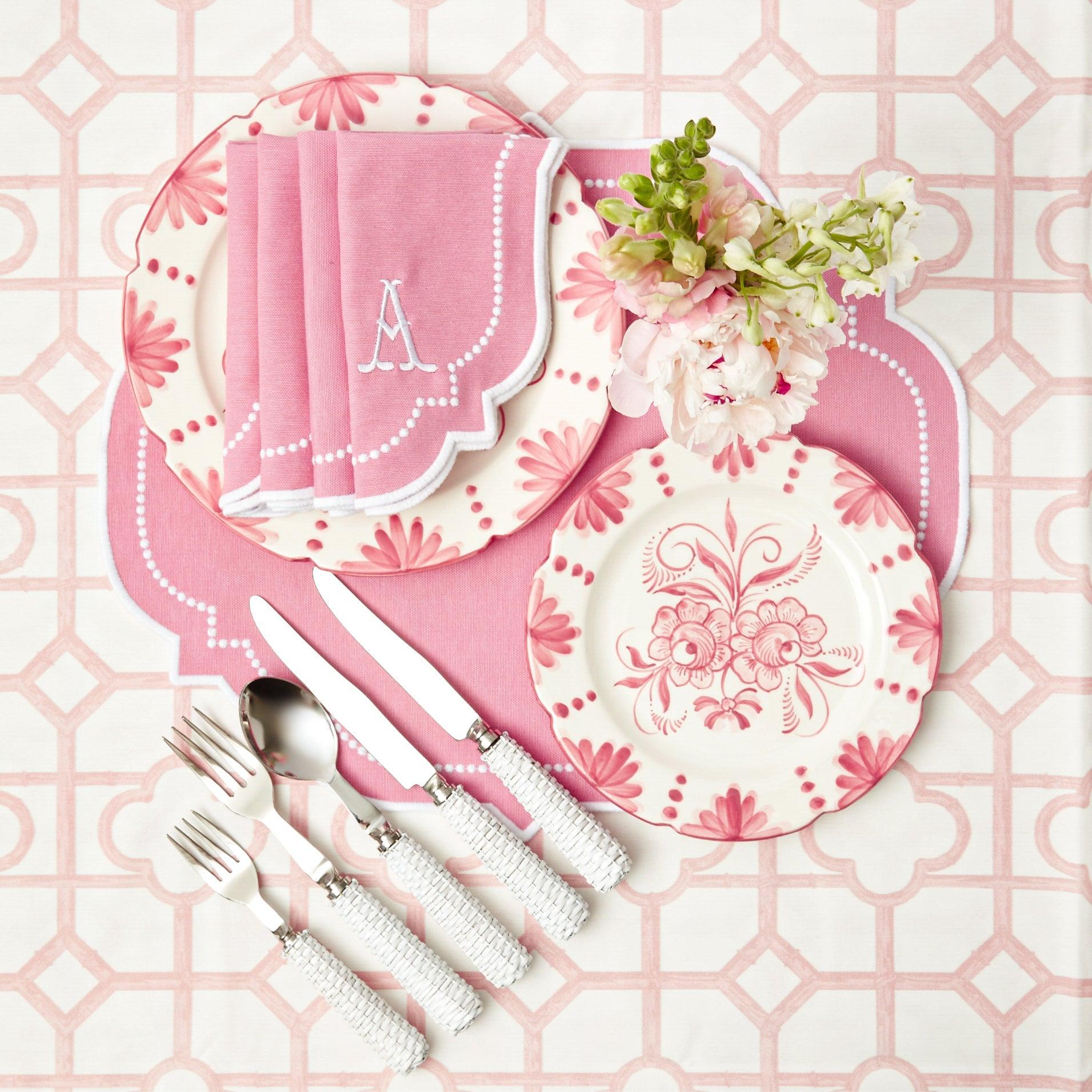 Seville Pink Gardênia Starter Plate (set of 4) - Mrs. Alice