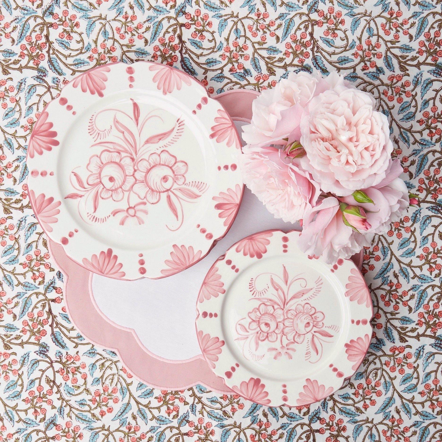 Seville Pink Gardênia Starter Plate (set of 4) - Mrs. Alice