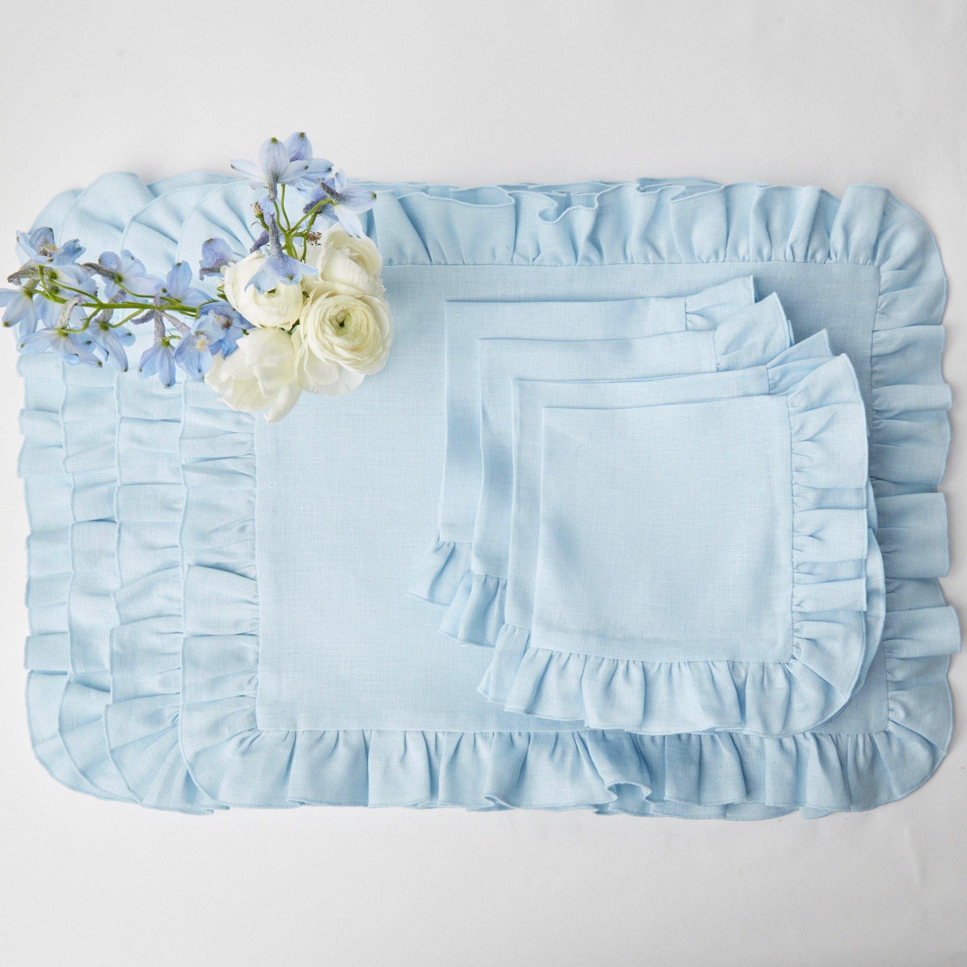 Alathea Sky Blue Linen Napkins (Set of 4) – Mrs. Alice