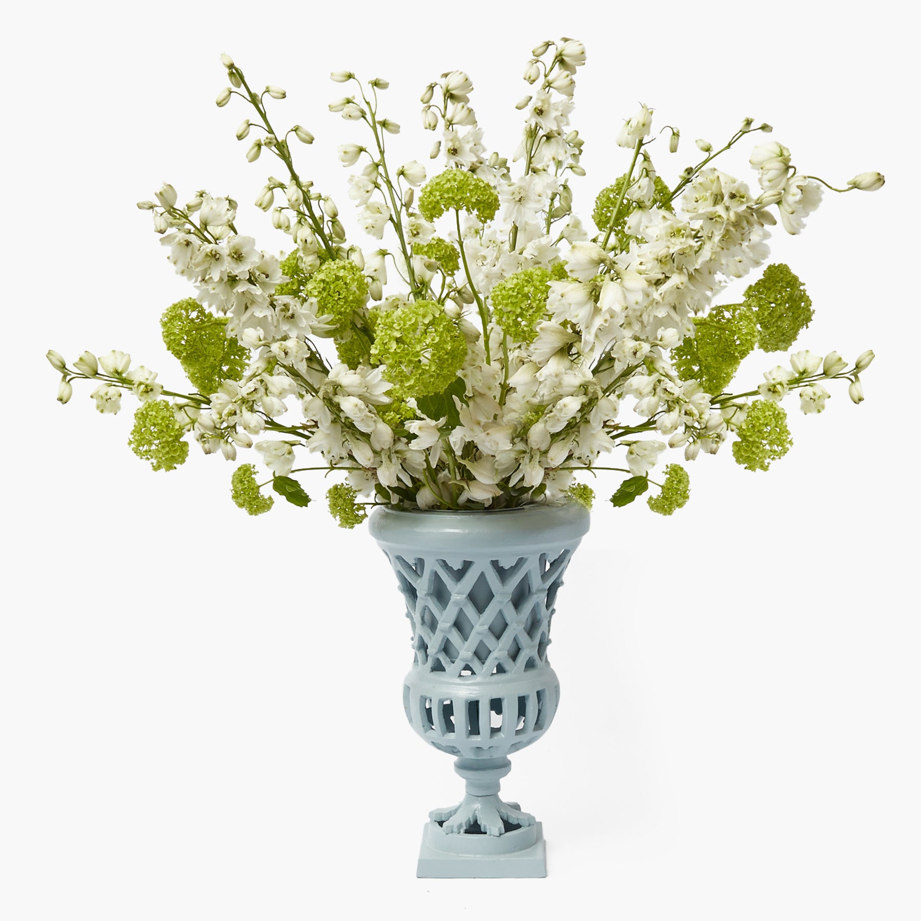 Small Adelaide Soft Blue Lattice Urn