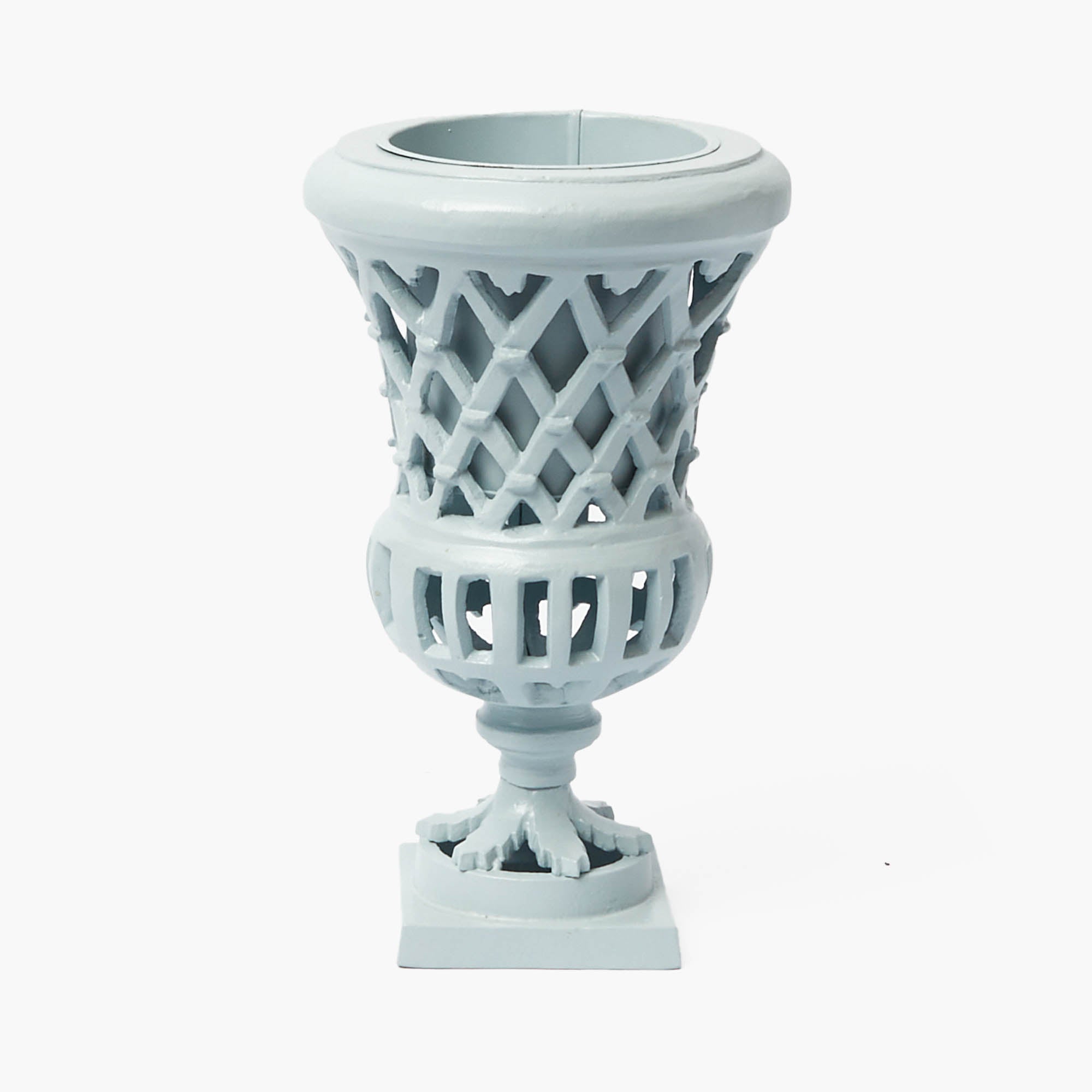 Small Adelaide Soft Blue Lattice Urn