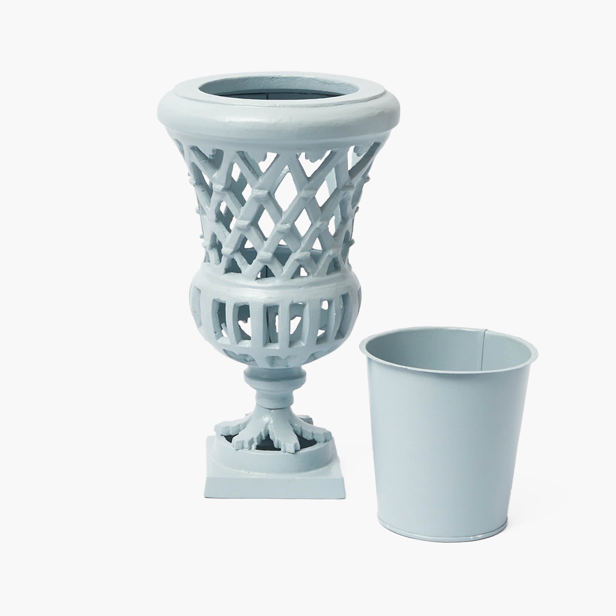 Small Adelaide Soft Blue Lattice Urn