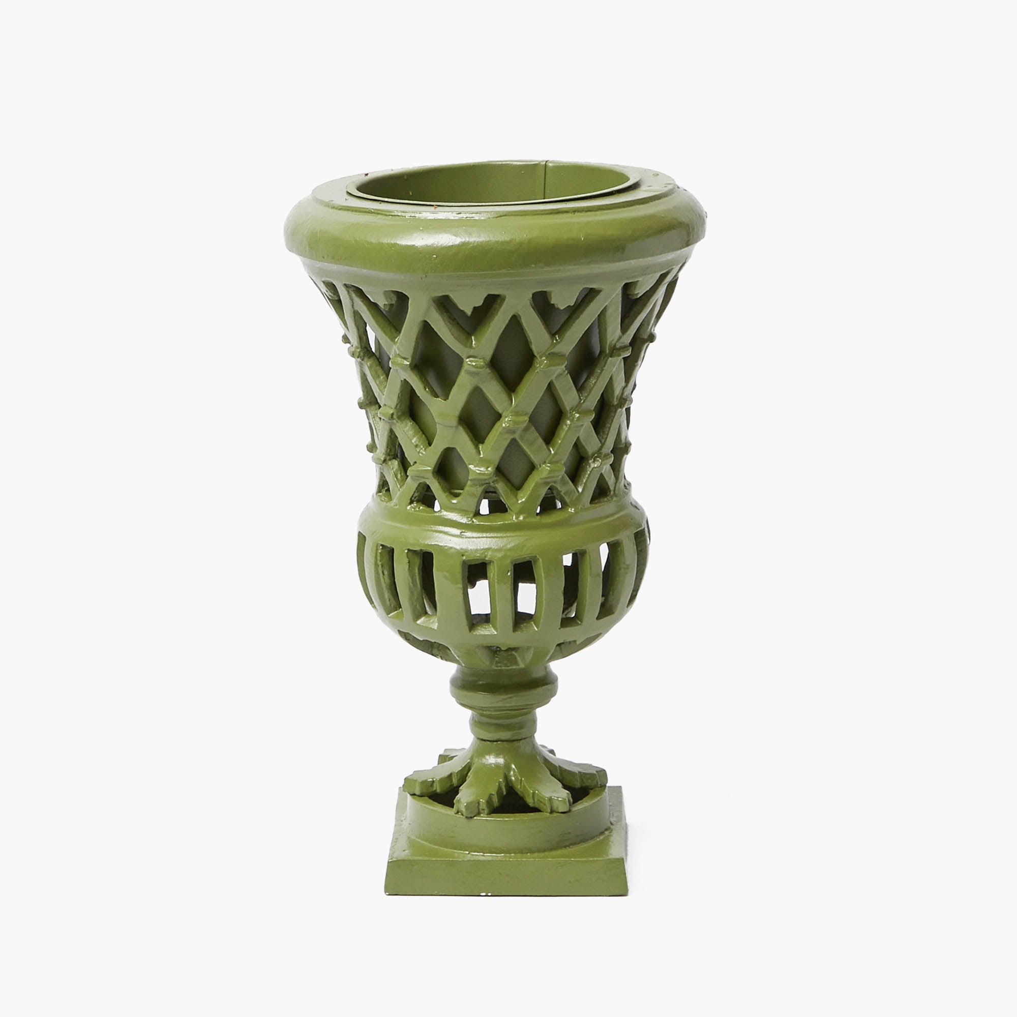 Small Adelaide Green Lattice Urn