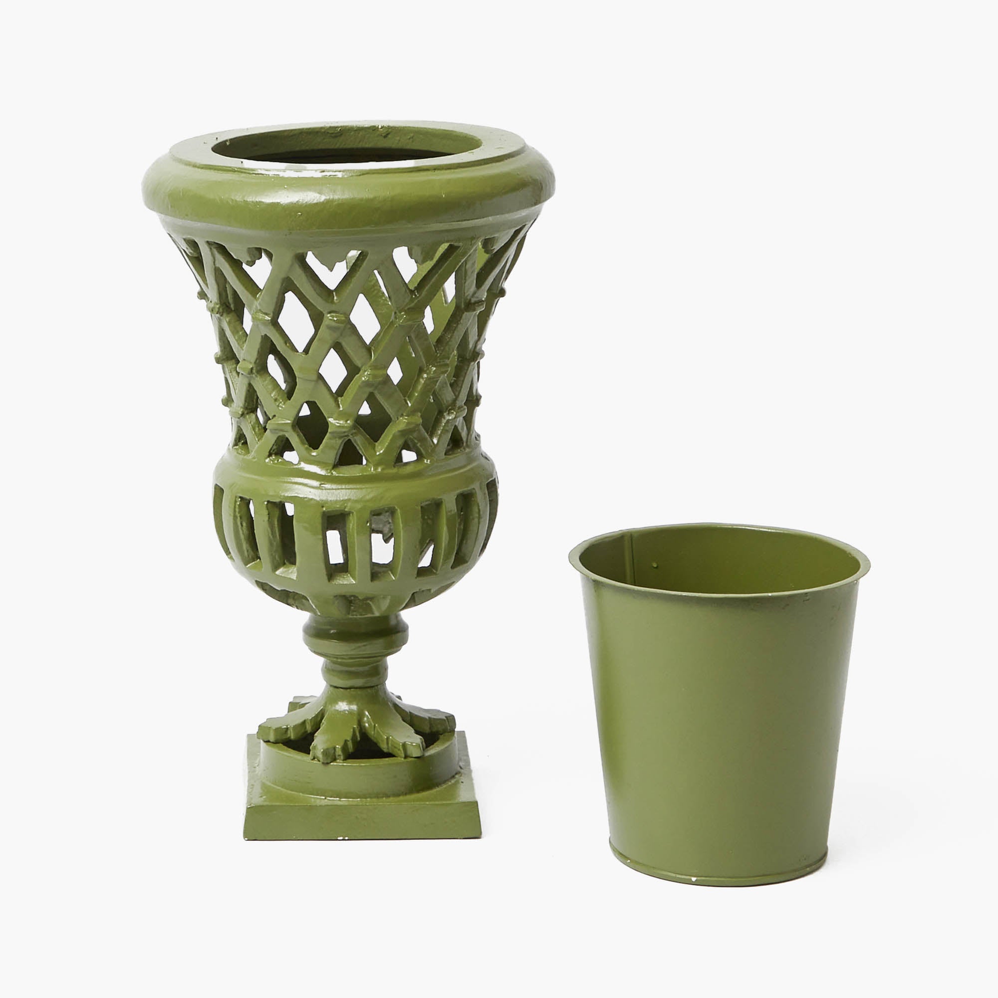 Small Adelaide Green Lattice Urn