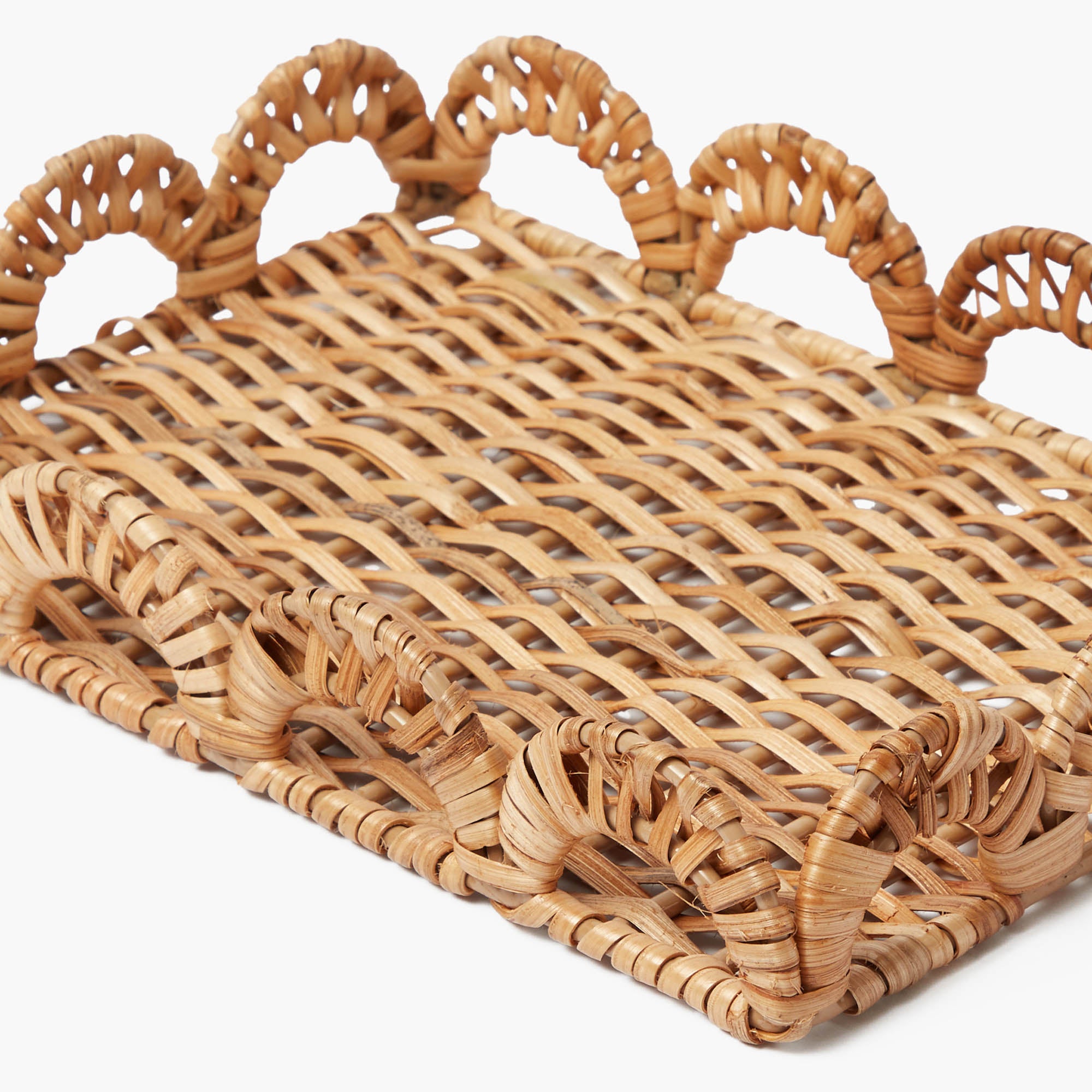 Small Elena Rattan Tray