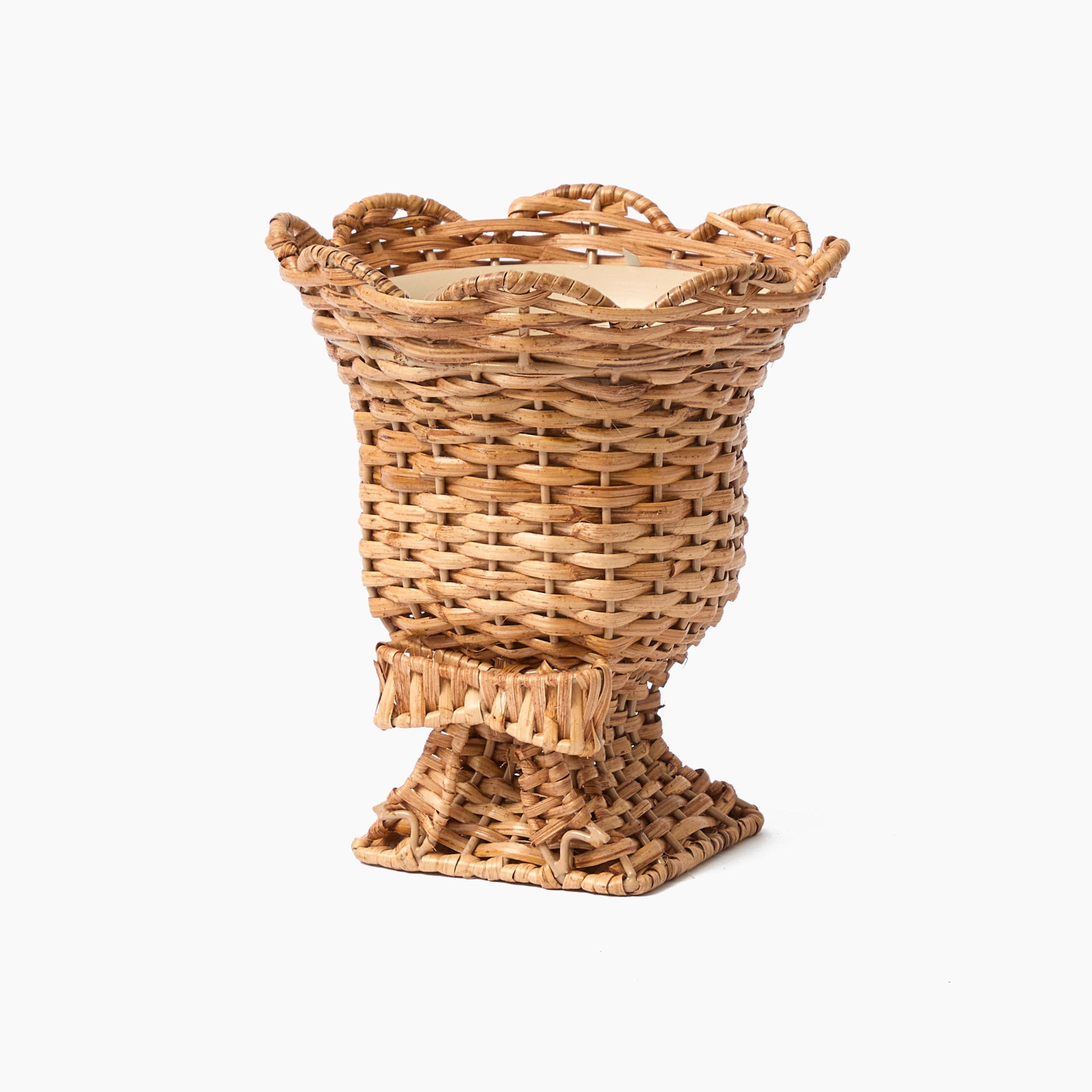 Small Rattan Bow Urn Vase