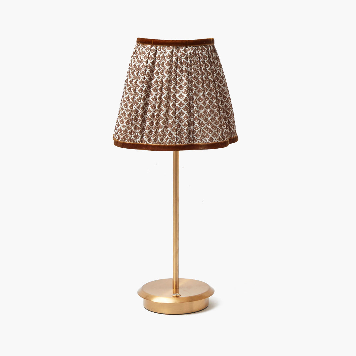 Tall Rechargeable Lamp with Chocolate Lotus Shade (18cm)