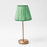 Tall Rechargeable Lamp with Green Lotus Lampshade - Mrs. Alice