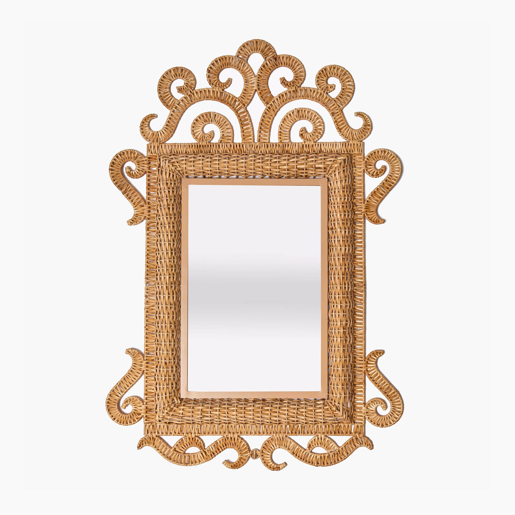 The Small Grand Rattan Mirror