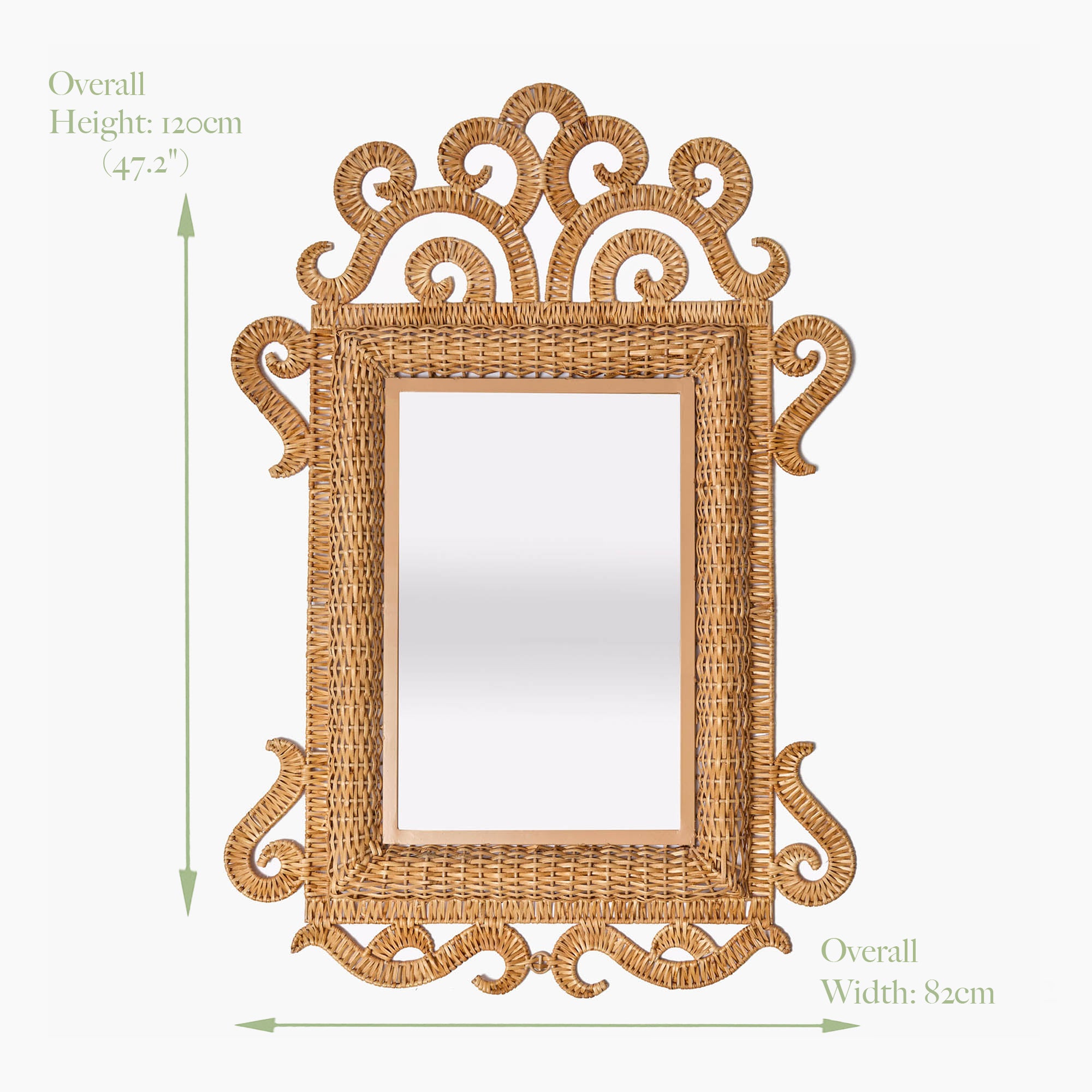 The Small Grand Rattan Mirror