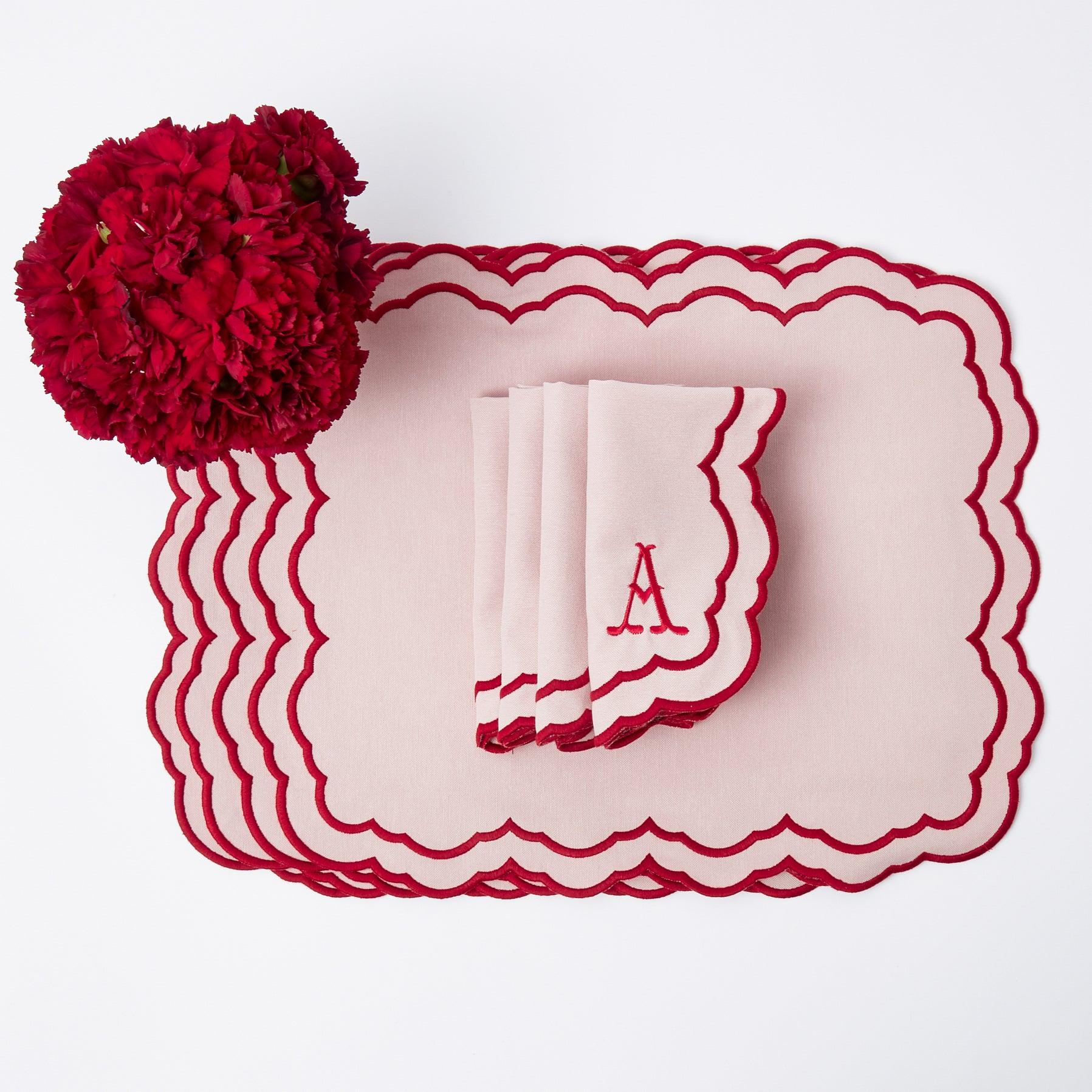 Valérie Pink Napkins (Set of 4) - Mrs. Alice