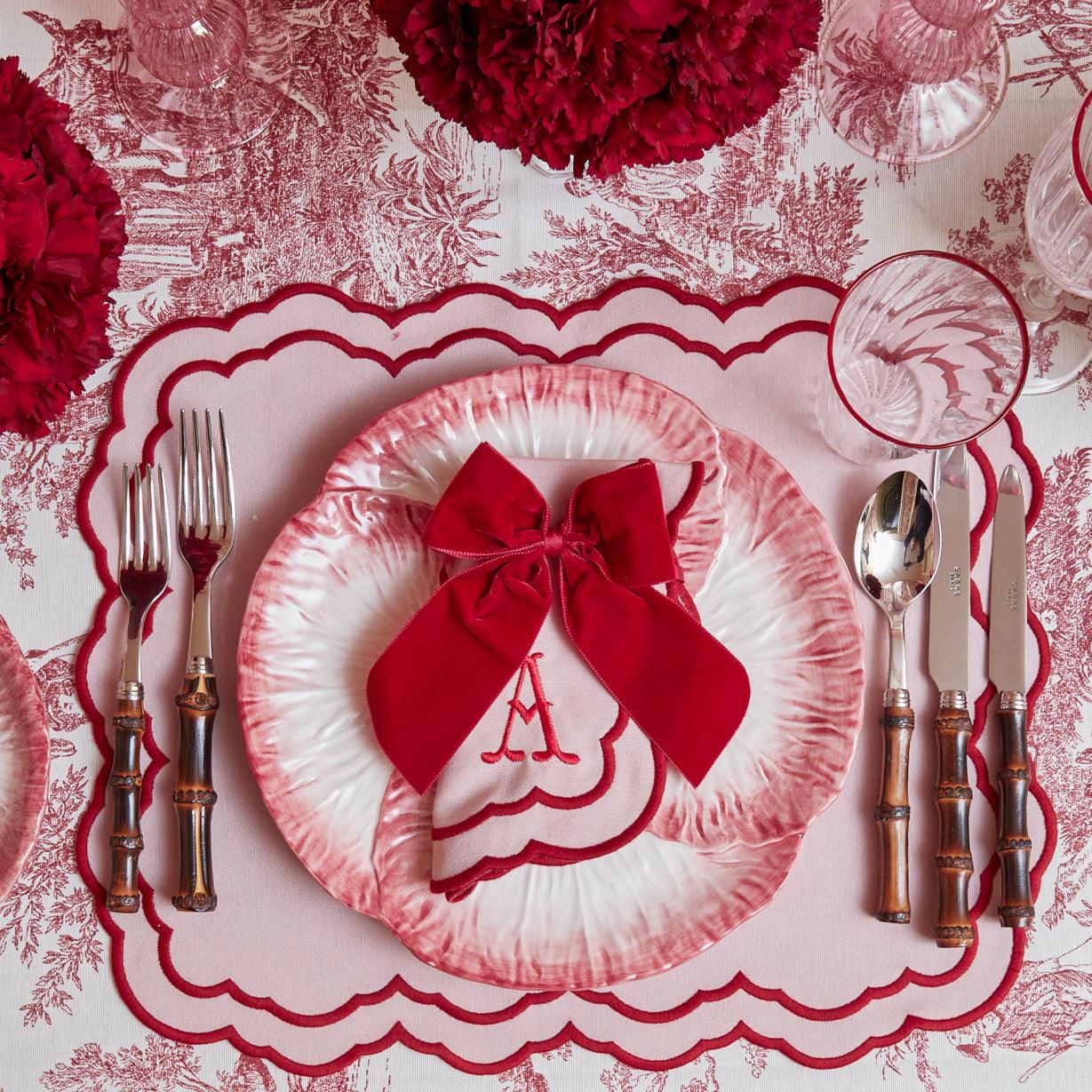 Valérie Pink Placemats & Napkins (Set of 4) - Mrs. Alice