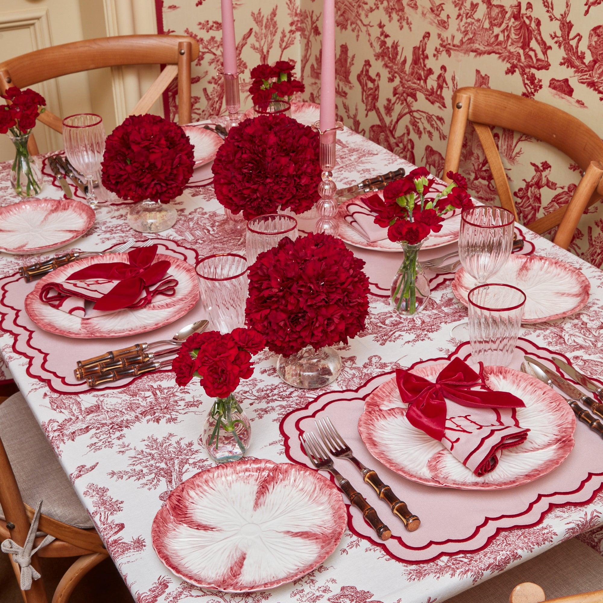 Valérie Pink Placemats & Napkins (Set of 4) - Mrs. Alice