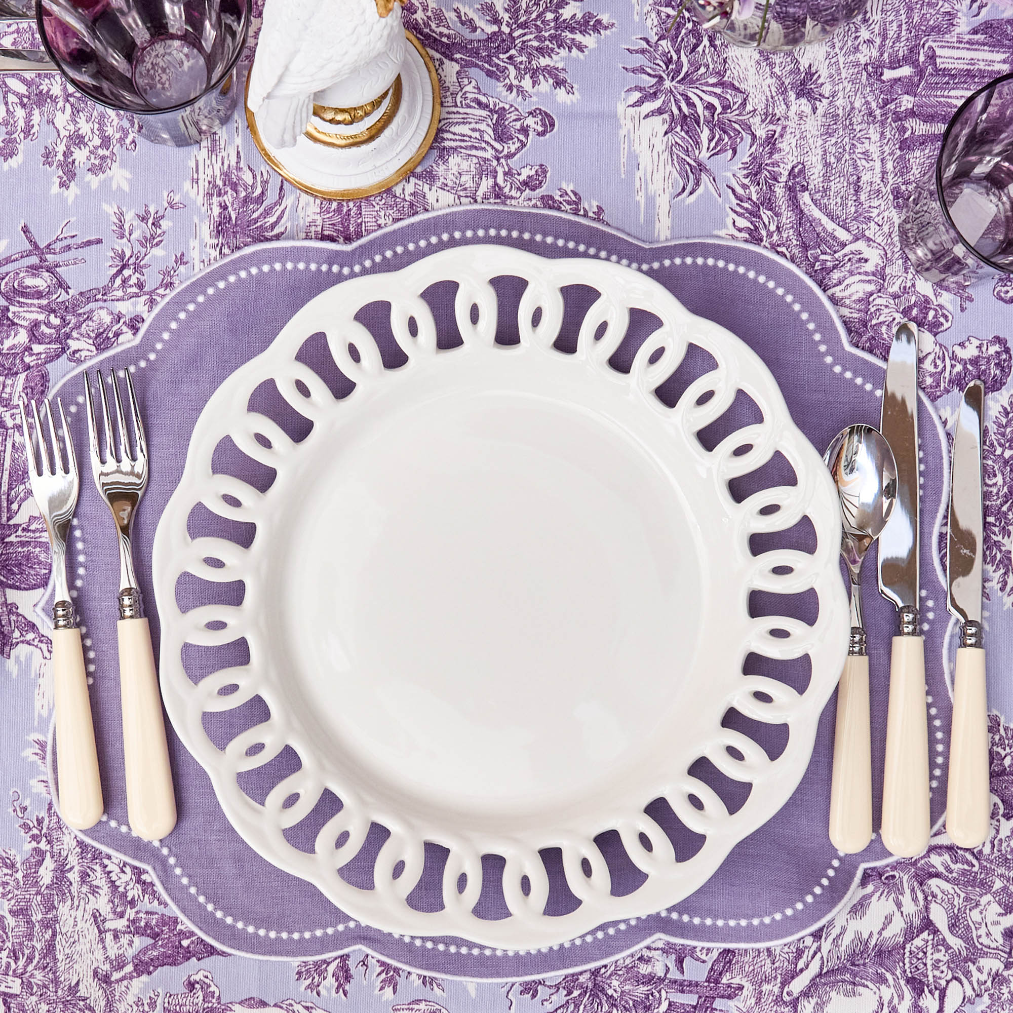 White Lace Dinner Plate