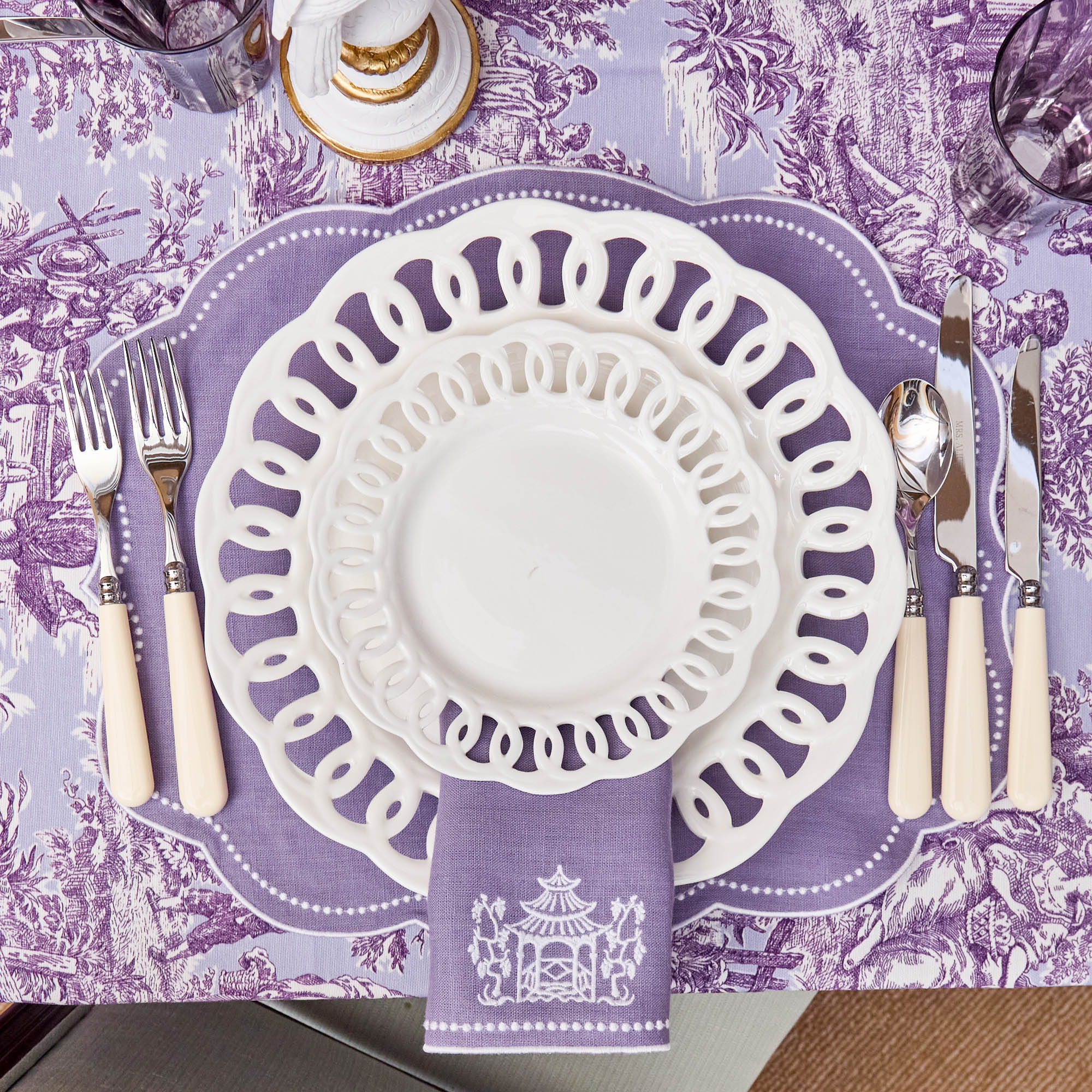 White Lace Dinner Plate