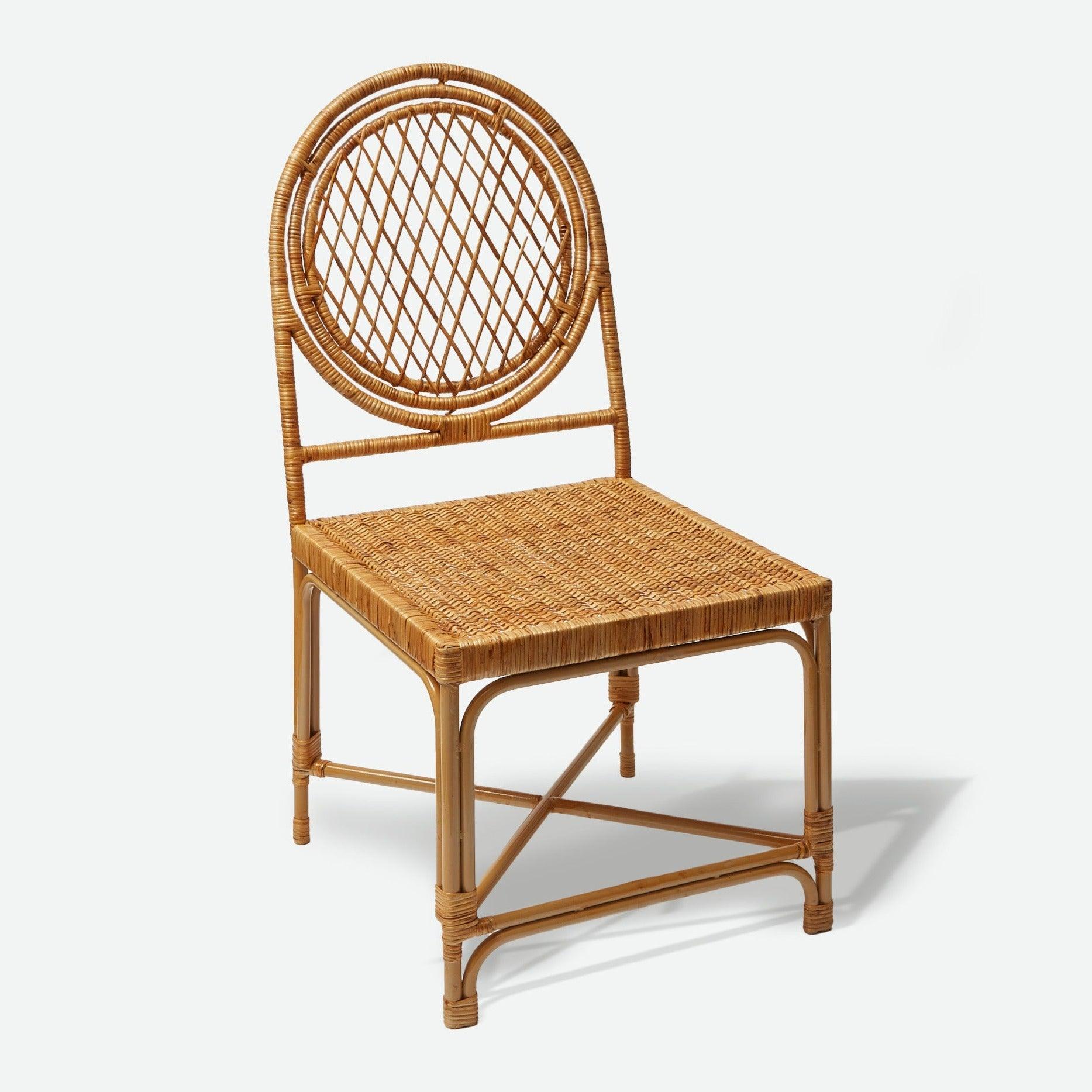 Vivienne Rattan Chair with Cushion - Mrs. Alice