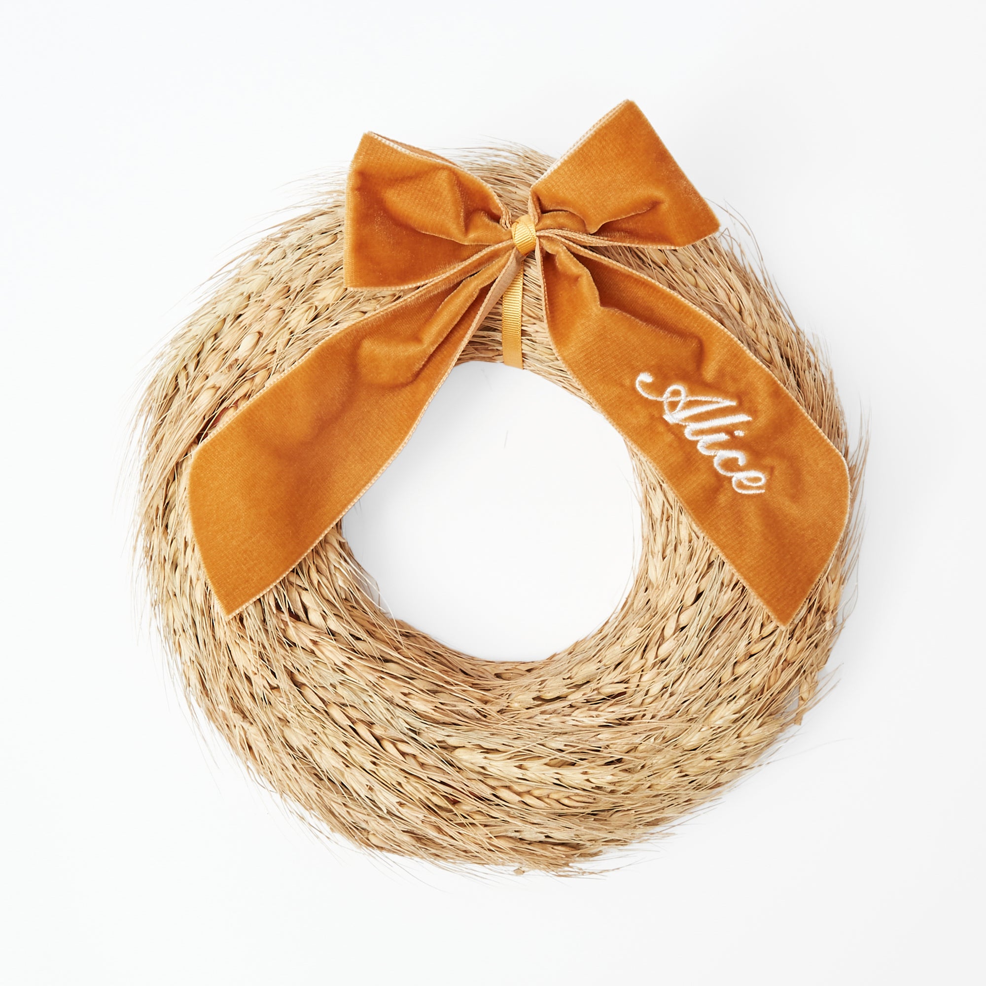 Personalizable bow featuring a vibrant mustard hue.