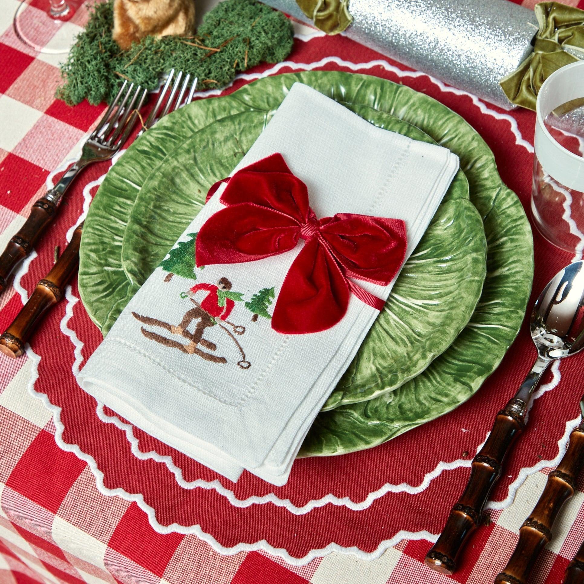 White Embroidered Jolly Nutcracker Napkins (Set of 4) – Mrs. Alice