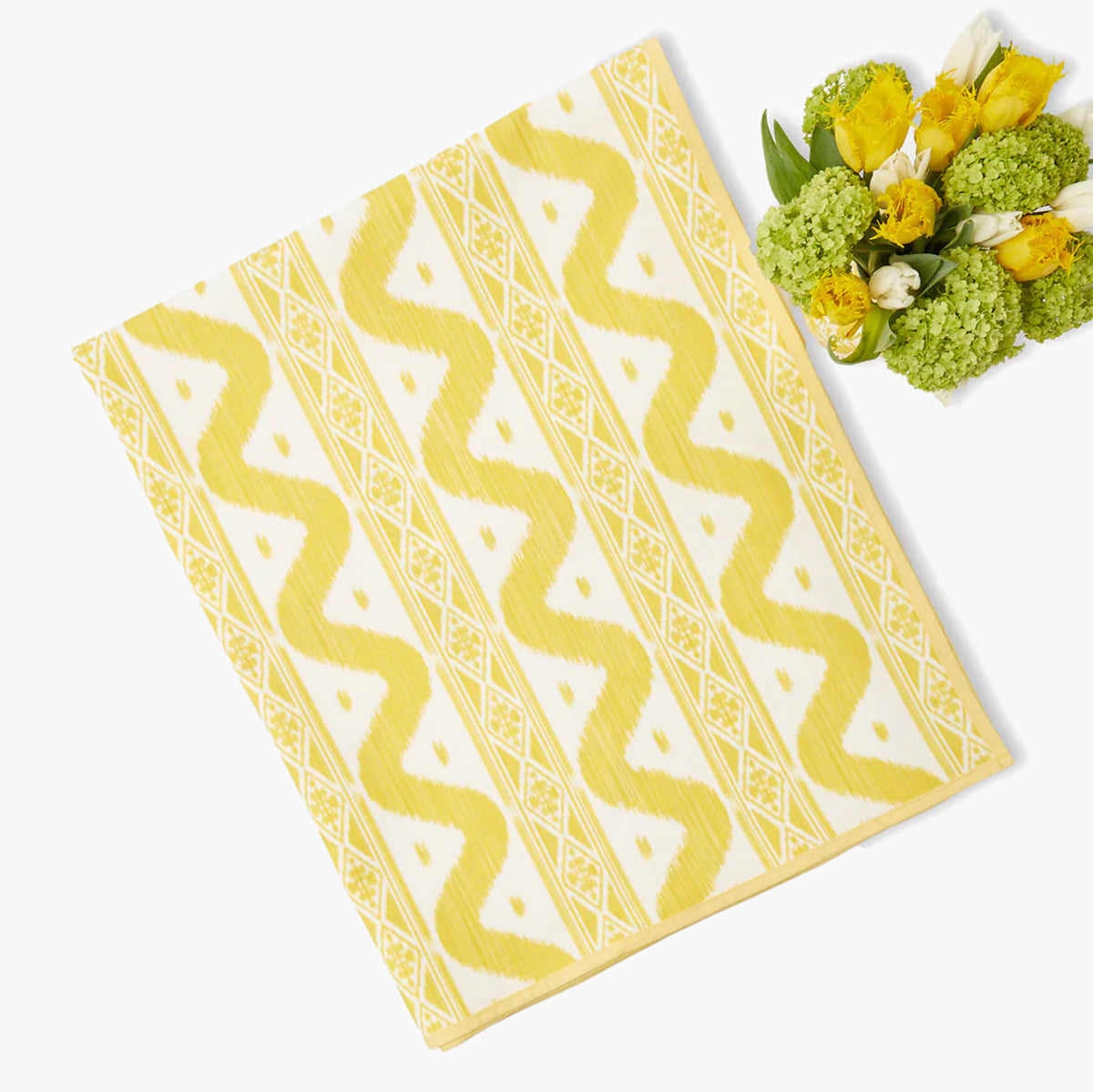 Yellow Ikat Tablecloth